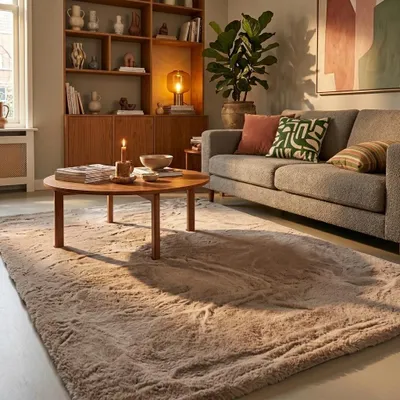 Produktbild von Volero - Hochflor Teppich - Comfy Supreme Taupe - 200x290 cm - Wohnzimmer, Esszimmer, Schlafzimmer - Ländlich, Modern, Skandinavisch