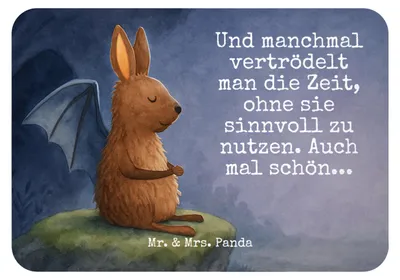 Produktbild von Mr. & Mrs. Panda magnet Fledermaus Sitzen Design - Weiß - Geschenk, whiteboardmagnet, haftmagnet, Motivation, Fledermäuse, Entspannen, wandmagnet, Kühlschrankmagnet