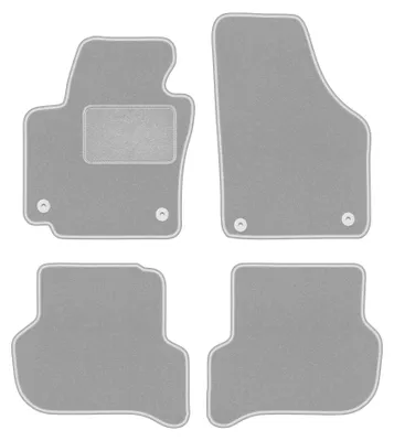 Image de Tapis de sol en moquette pour Volkswagen Golf Plus 2005-2014 (monospace) – jeu 4 pièces, gris, sur mesure – Wielganizator OSLO