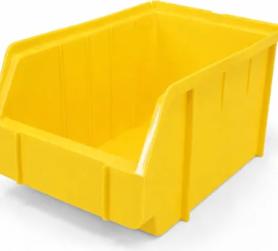 Produktbild von 6x Stapelbox Aufbewahrungsbox Gelb M - extra stabile Sichtlagerkasten stapelbar
