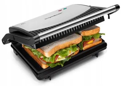 Obrázok produktu pre Aigostar Gril na sendviče 44550, 800 W, bez BPA, s nepriľnavým povrchom, s možnosťou otvorenia o 180°