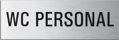 Produktbild von Schild - WC Personal  | Türschild 240 x 80 mm Aluminium selbstklebend
