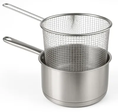 Kochtopf mit Einsatz, Edelstahl, Ø 16 cm, 1,8 l, Induktion