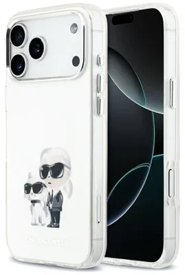 Obrázek produktu pro KARL LAGERFELD pouzdro pro IPHONE 17 Pro Max kompatibilní s MagSafe KLHMP17XHMKCAQOH (IML Watercolours K&C & Logo) bílé