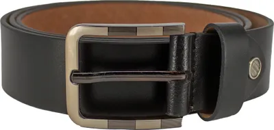 Produktbild von Hochwertiger Büffelleder-Gürtel - Klassisches Design, Universell Kombinierbar – 3.8 cm breit, Größe: Taillenweite 90 cm, Gürtellänge 105 cm, Schwarz