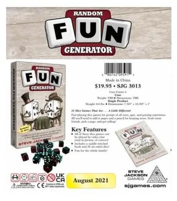 Imagen del producto de Random Fun Generator – Juego de mesa – Steve Jackson Games