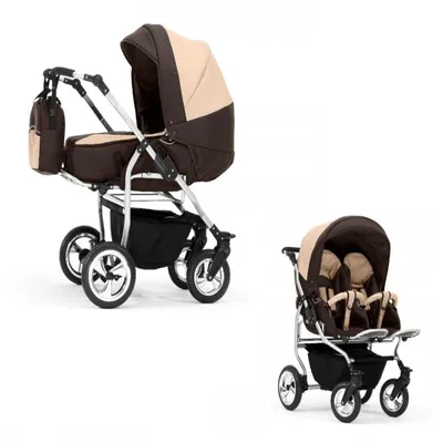 Produktbild von Zwillingskinderwagen 2 in 1 Duo Twin inkl. Sportsitze - 11 Teile - in 20 Farben