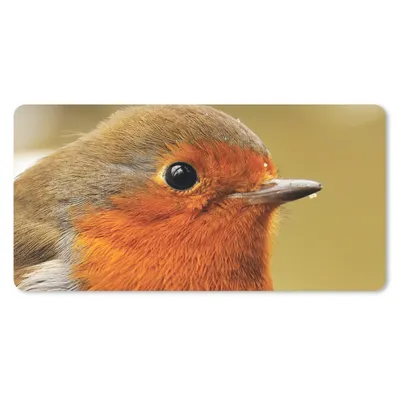 Produktbild von MuchoWow® Schreibtischunterlage Vogel - Rotkehlchen - Porträt 80x40 cm - XXL Mauspad - Gaming Mauspad
