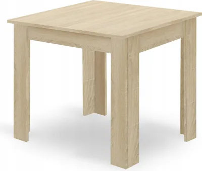 Produktbild von Quadratischer Tisch - 80 x 80 cm - Eiche Sonoma - Modernes Design