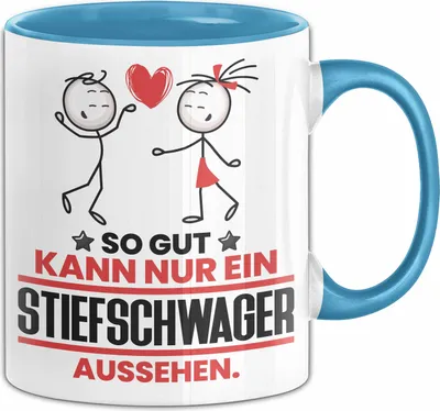 Produktbild von Stiefschwager Geschenk Tasse So Gut Kann Nur Ein Stiefschwager Aussehen Geschenkidee Kaffee-Becher (Blau)