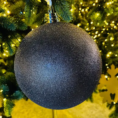 Produktbild von Plastikkugel, Durchmesser 20 cm, grau, glitzernd