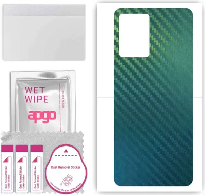 Produktbild von apgo Rückseite Schutzfolie, Skin, kompatibel mit Vivo Y33e, Hinten Displayschutzfolie aus Vinylfolie, kratzfest, einfache Montage - Kohlenstoff-Chamäleon CAKA1