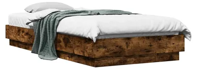 Produktbild von vidaXL Bodenbettgestell Geräucherte Eiche 80 x 200 cm Holzwerkstoff