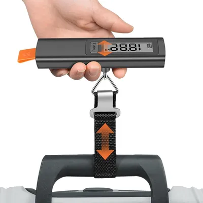 Immagine prodotto di Bilancia per bagagli - Bilancia digitale - Organizzazione dei viaggi - Design senza batterie - Fino a 50 kg - Colore: nero