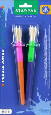 Zdjęcie produktu dla Pędzle Jumbo 2 sztuki Starpak 562603 blister
