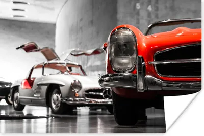 Produktbild von MuchoWow® Poster Auto - Mercedes - Garage 90x60 cm - Schlafzimmer