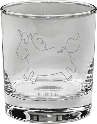 Produktbild von Mr. & Mrs. Panda Glas Einhorn Happy - Transparent - Geschenk, Cocktailglas, Einhörner, Longdrinkglas, Spannend, Ginglas, Unicorn, Lebensfreude, gravur, Spaß, Gin