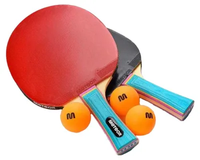 Immagine prodotto di Meteor - Racchette da ping pong "Zephyr" confezione da 2 PP4188 (taglia unica) (rosso)