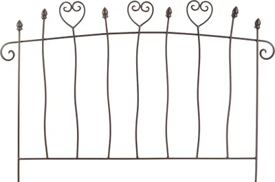 Produktbild von Beetzaun 49,5 x 70 cm Beetumrandung aus Metall Steckzaun im Landhausstil