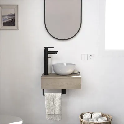 Immagine prodotto di Lavabo da appoggio spesso SOHO + lavabo + specchio