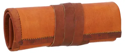 Produktbild von Federmäppchen aus Leder, Vintage-Braun