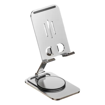 Produktbild von Handyhalter, 360-Grad-Drehung, faltbar, rutschfest, hohe Tragfähigkeit, verstellbarer Halt, Telefon, Aluminiumlegierung, stabiler Schreibtisch-Telefonständer, Telefonzubehör