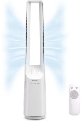 Produktbild von Auronic Turmventilator - Bladeless Modell - Luftkühler - Bodenventilator - Leiser Standventilator - 101 cm - 6 Geschwindigkeiten - Fan - Mit Timer - 39 dB - Weiß