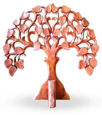 Imagen del producto de Panel decorativo de madera con forma de Ohm, 40 cm de diámetro