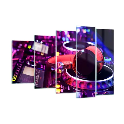 Produktbild von Bilder auf glas - DJ Disco Nachtclub Audio - 150x100cm - Glasbilder - Wandbilder - Kunstdruck - zum Aufhängen bereit - Wanddekoration aus Glas - Glas Bilder - Wandbild auf Glas - GEG150x100-2404