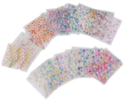 Immagine prodotto di Adesivi per unghie a tema floreale, 30 fogli, ideali per il nail art fai-da-te, autoadesivi, per la decorazione delle unghie