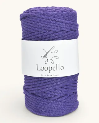 Immagine prodotto di Spago di cotone Loopello, 5 mm, 100 metri – Viola