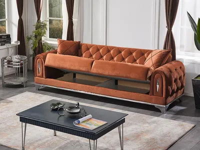 Produktbild von Sofa Dreisitzer Couch Chesterfield Wohnzimmer Braun 3 Sitzer Polstersofa