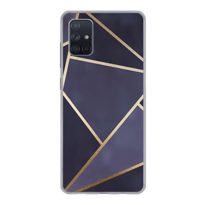 Produktbild von MuchoWow® Handyhülle Schutzhülle Hülle für Samsung Galaxy A71 Marmor - Blau - Collage Silikon Softcase Handy Hülle - Kartenbesitzer