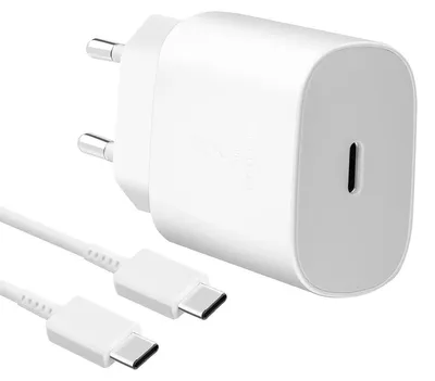 Obrázok produktu pre Samsung EP-TA800EWE + EP-DG980BWE 25W cestovná nabíjačka + USB-C/USB-C dátový kábel biely (OOB Bulk) (57983119297)
