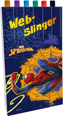 Obrázek produktu pro Barevné tužky Spiderman - 6 ks - 7,5 x 15 x 1,5 cm
