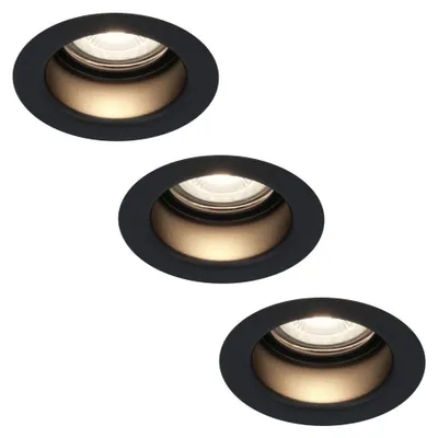 Produktbild von hoftronic LED Einbaustrahler 4W 345lm 4000K Dimmbar GU10 Schwarz IP65