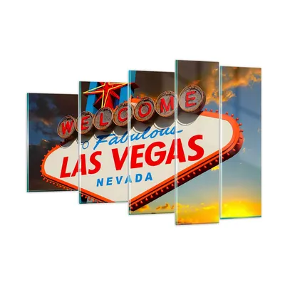 Produktbild von Bilder auf glas - Amerika bestimmungsort las vegas - 150x100cm - Glasbilder - Wandbilder - Kunstdruck - Wanddekoration aus Glas - Glas Bilder - Wandbild auf Glas - GEG150x100-2594