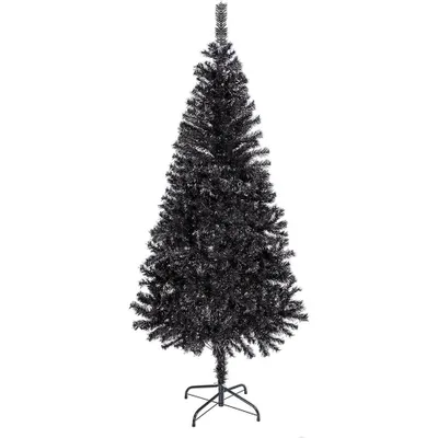 Obrázek produktu pro Černý umělý vánoční stromek, 120cm 230 větví
