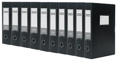 Obrázek produktu pro Omgoods – Sada 10 archivačních krabic formátu A4 s víkem – ideální pro kanceláře a školy