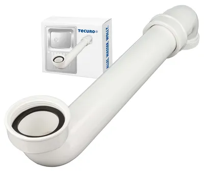 Platzsparende Verlängerung für Spülenabfluss, 40 mm, weiß