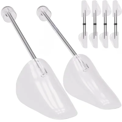 Produktbild von Schuhspanner Schuhformer Schuhstrecker - Kunststoff - Verstellbar Größe 38 bis 44 - 4 Paar - Transparent