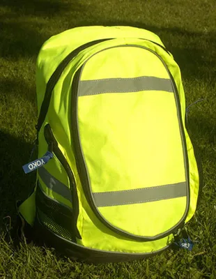 Image de YOKO SH8001 | Hi-Vis London Sac à dos 42x28x15 cm - Couleur : Jaune Hi-Vis - Taille : 42 x 28 x 15 cm
