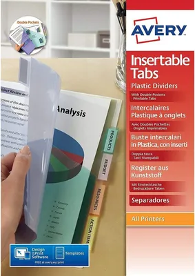 Obrázok produktu pre AVERY Intercalaires … onglets, 6 touches, PP, transparent