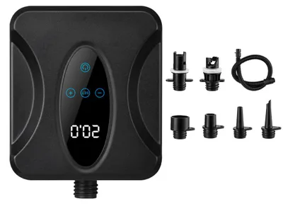 Obrázek produktu pro Přenosná pumpa pro paddleboardy, 20 PSI, elektrická vysokotlaká vzduchová pumpa, nafukovací pumpa s 6 tryskami pro čluny, bazény, surfové prkna a paddleboardy