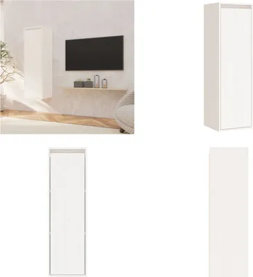 Obrázek produktu pro vidaXL Nástěnná skříň bílá 30x30x100 cm masiv borovice - Nástěnná skříň - Nástěnné skříně - Skříňka na zeď