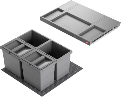 Obrázek produktu pro Odpadkový koš Hailo 3301622 Allegro 270 vložka 4x 6,5 l tmavě šedý
