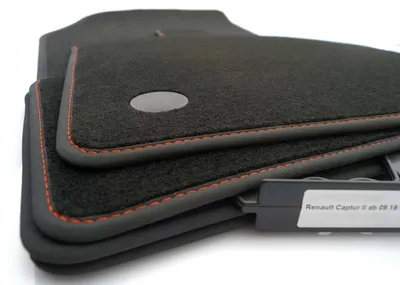 Immagine prodotto di Tappetini Premium per Renault Captur II (cuciture rosse) tappetini velours 4 pezzi neri
