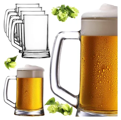Produktbild von Set von 6 Bierkrügen mit Henkel, 0,5 Liter