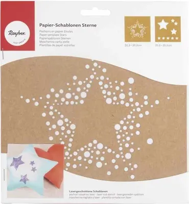 Obrázok produktu pre Papierová šablóna hviezdy 20,3 x 20,3 cm
