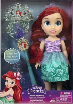Obrázek produktu pro Disney princezny velká panenka Ariel s doplňky tiára , hůlka a korunka